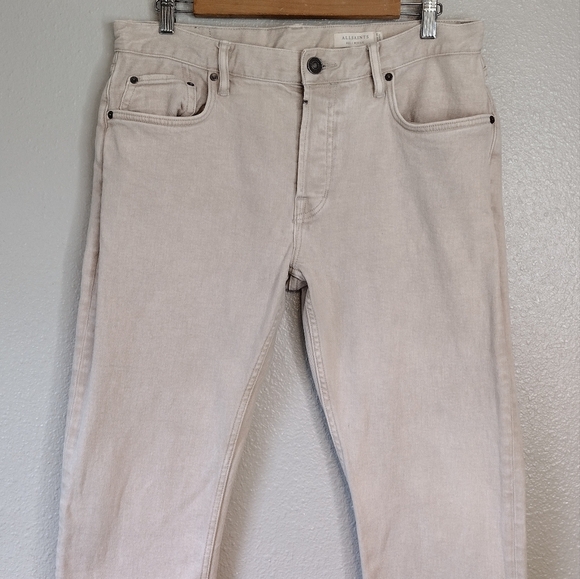 All Saints Rex Men's Denim High Rise Fly Button Dress Jeans Size W32 L32 - Picture 3 of 16